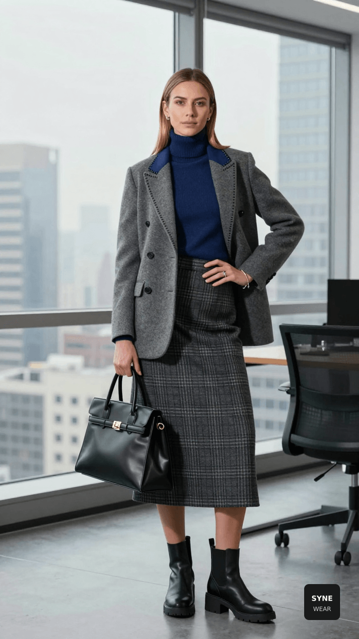 Turtleneck Layered Under for Winter